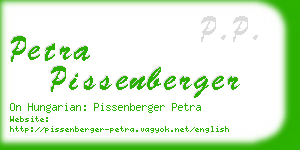 petra pissenberger business card